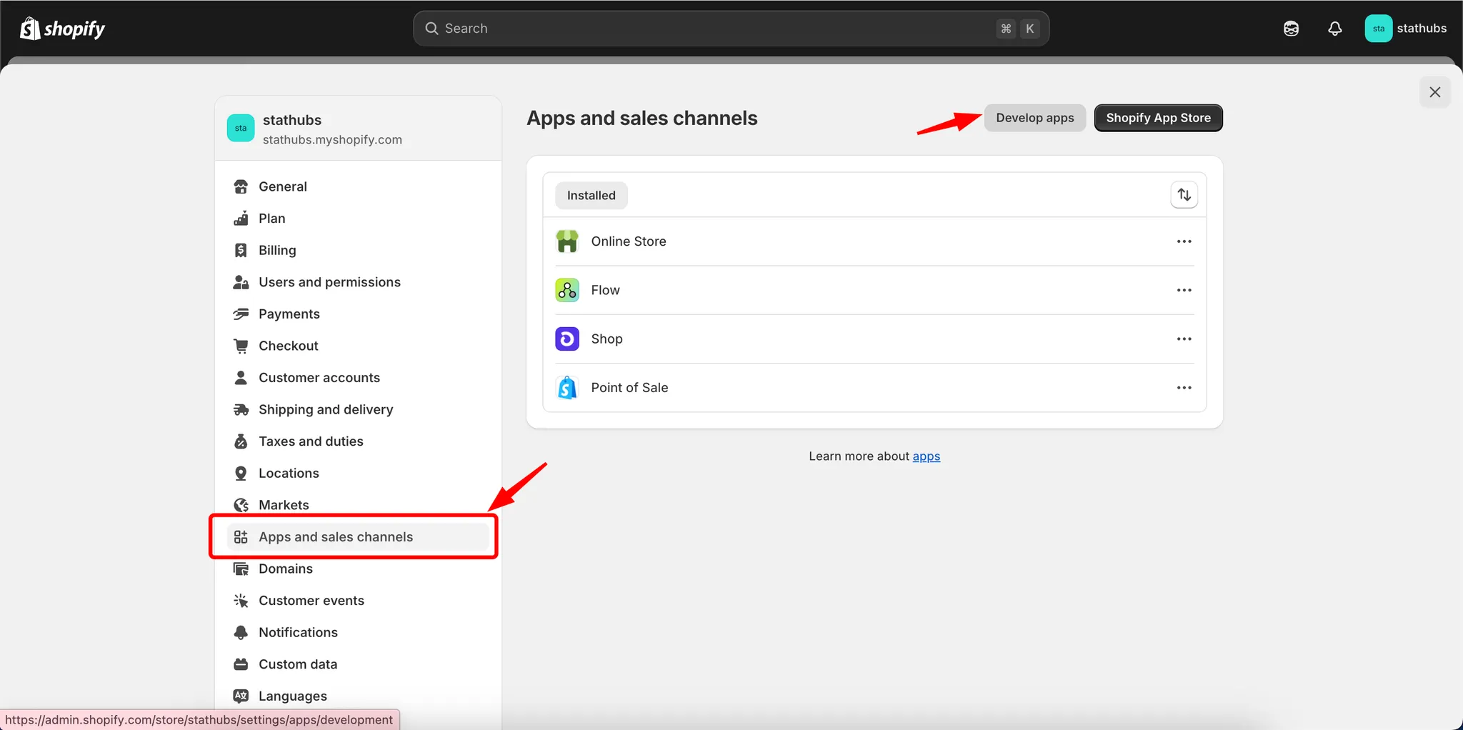 Shopify – setup 1